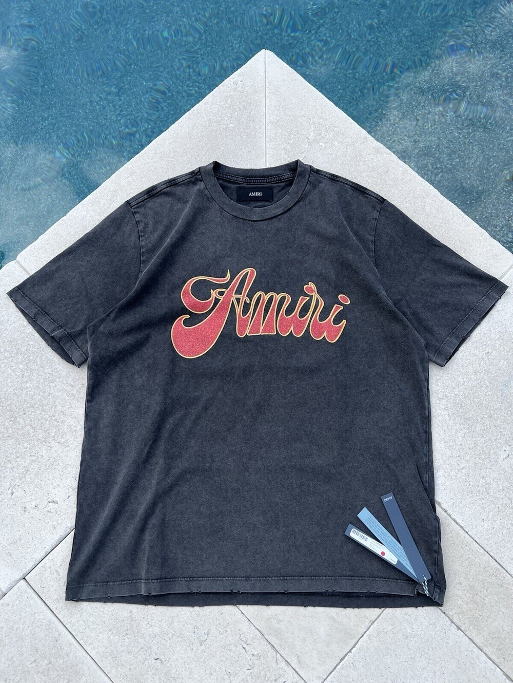 AMIRI Groovy Shirt Men's Medium Black Designer MSRP $490 New Tee